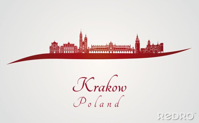 Sticker Panorama von Krakau