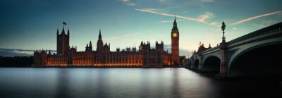 Panorama von London bei Dämmerung