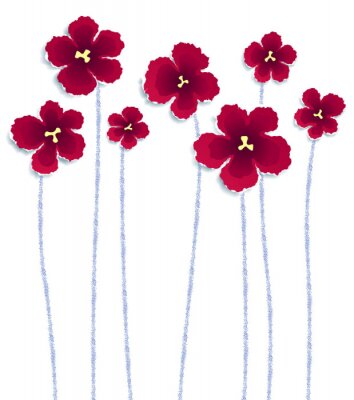 Sticker Papierblumen