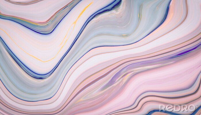 Sticker Pastell Marmor Wellen