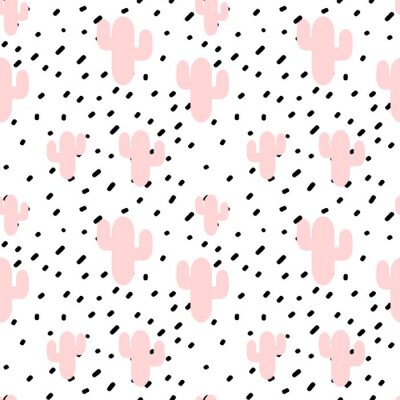 Tapete Pastellkakteen für Mädchen