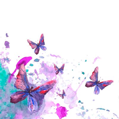 Pastellmuster mit Schmetterlingen