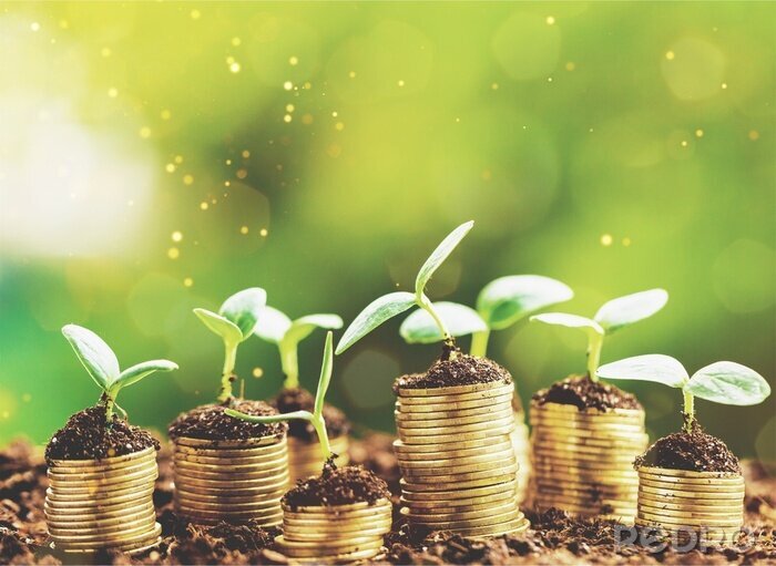 Sticker Pflanzen die auf Geld wachsen