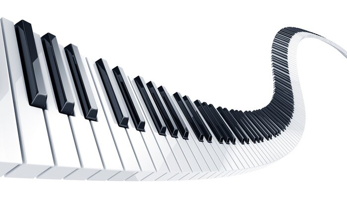 Sticker Piano Tastatur 3D