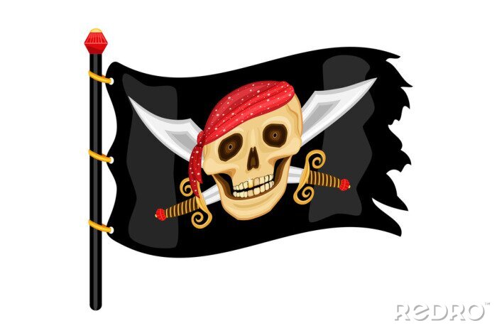 Sticker Piratenflagge-Piraten