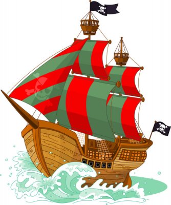 Sticker Piratenschiff