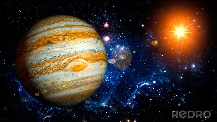 Sticker Planet und Sonne