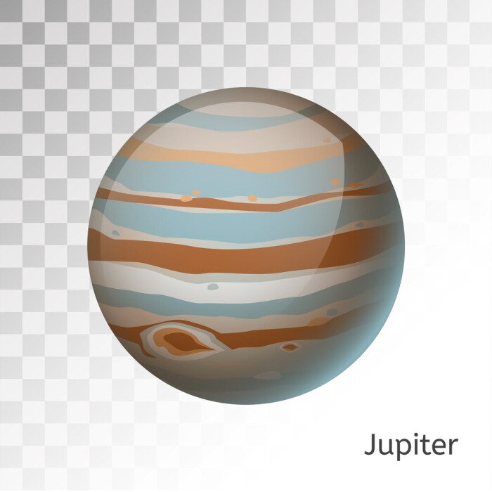 Sticker Planeten 3D Jupiter bunte Grafik