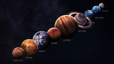 Planeten auf schwarzem Hintergrund