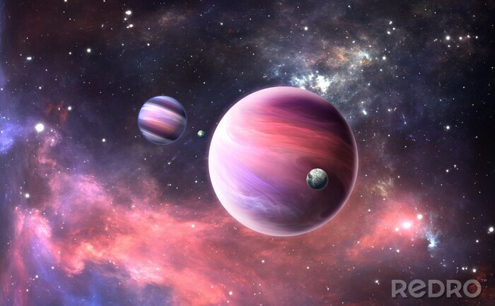 Sticker Planeten im Weltraum