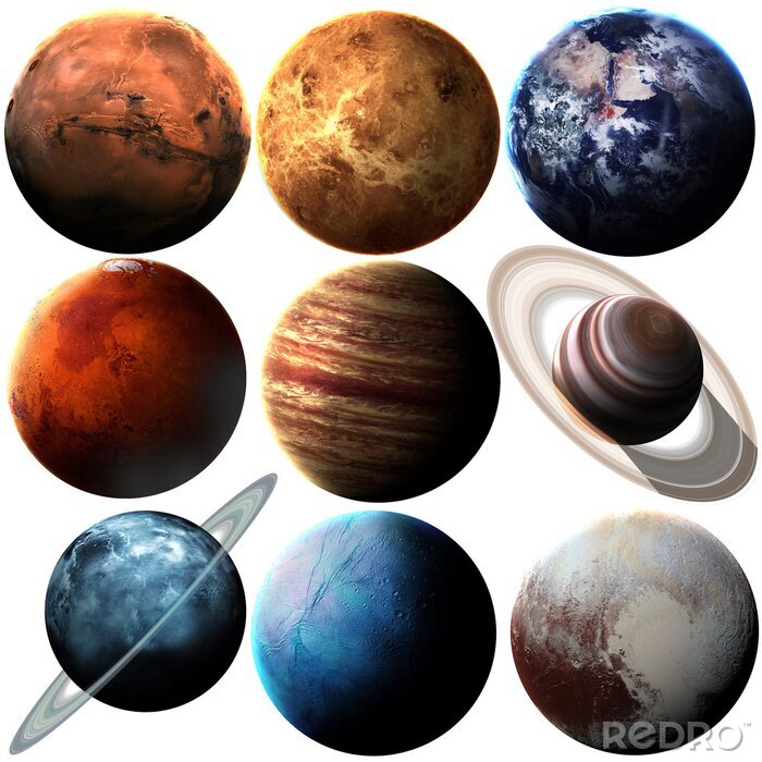 Sticker Planeten Sonnensystem realistische Grafiken