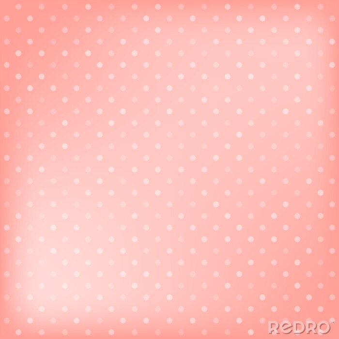 Sticker Polka dot rosa Hintergrund