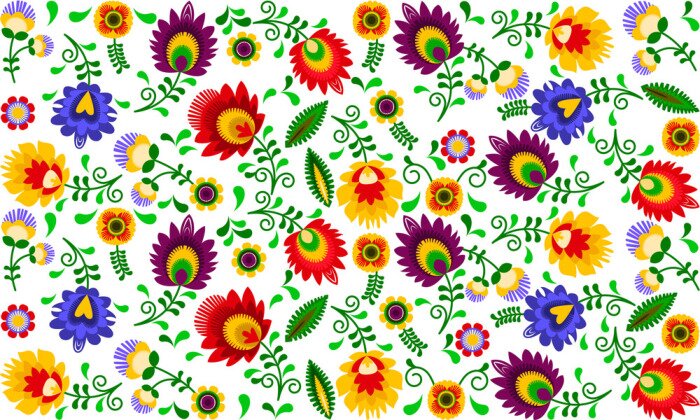 Sticker Polski folklor - kolorowy wzór