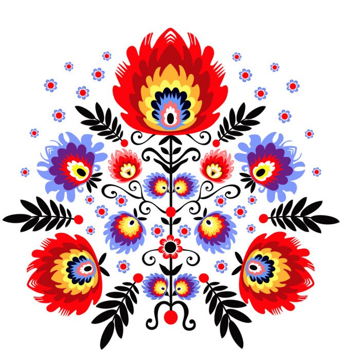 Sticker Polski Wzór Ludowy