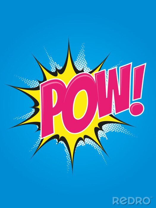 Sticker Pop-Art-Bump im Ballon