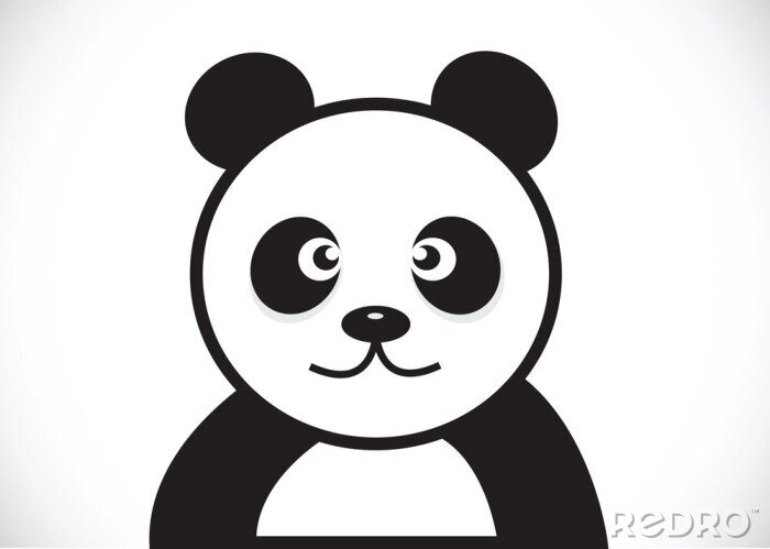 Sticker Porträt eines Pandabären