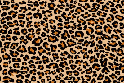 Sticker Print leopard pattern texture repeating seamless orange black