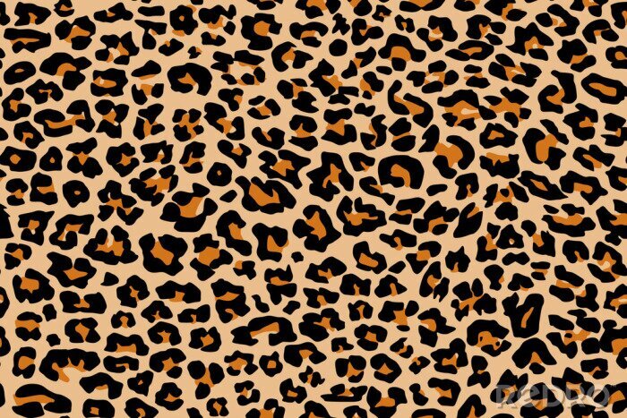 Sticker Print leopard pattern texture repeating seamless orange black