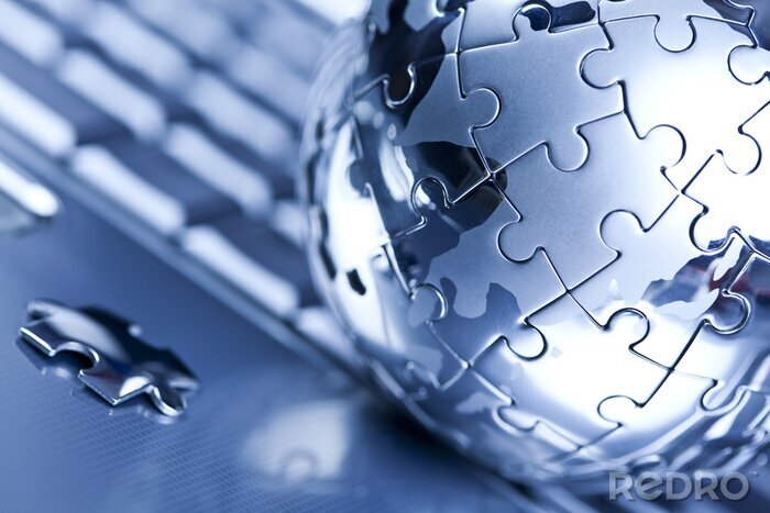 Sticker Puzzle in rundem Körper 3D