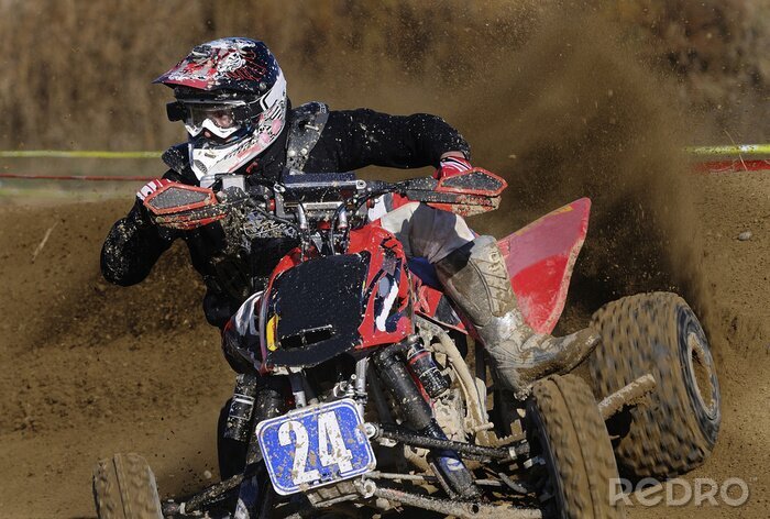 Sticker Quad auf der Rennstrecke