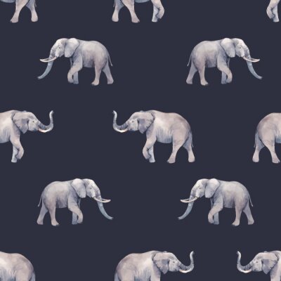 Realistische Elefanten auf dunklem Hintergrund