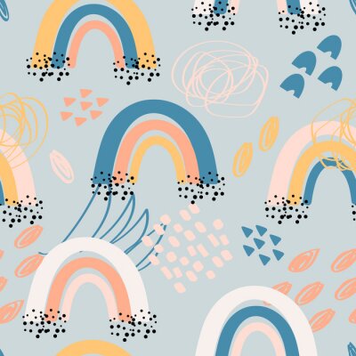 Sticker Regenbogen-Motiv im skandinavischen Stil