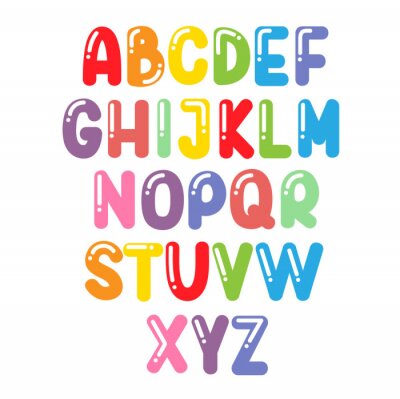Sticker Regenbogenalphabet für Kinder