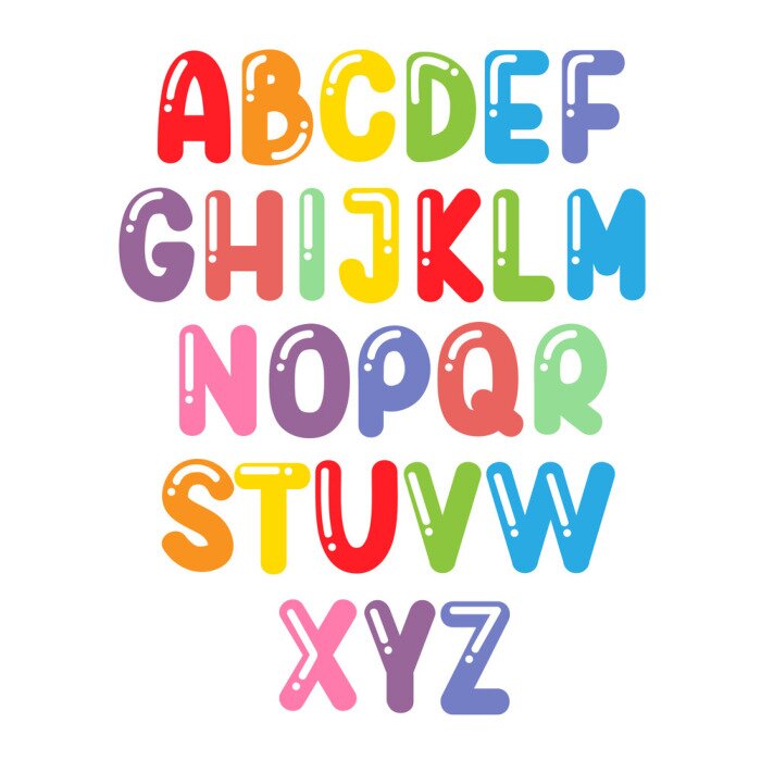 Sticker Regenbogenalphabet für Kinder