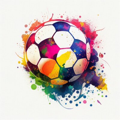 Sticker Regenbogenfarbener Ball