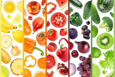 Regenbogenfarbenes Gemüse-Muster