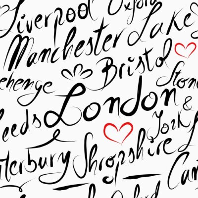 Tapete Reisen England Ziel nahtlose Muster Hintergrund