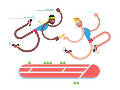 Sticker Relais-Leichtathletikentwurf