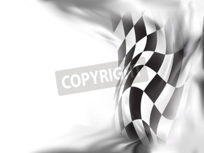 Sticker Rennen Flagge Hintergrund Vektor-Illustration