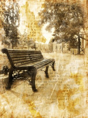 Retro-Illustration des Parks