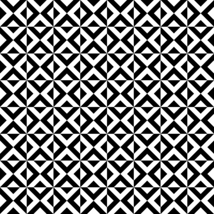 Sticker Retro Seamless Pattern Triangle Black/White