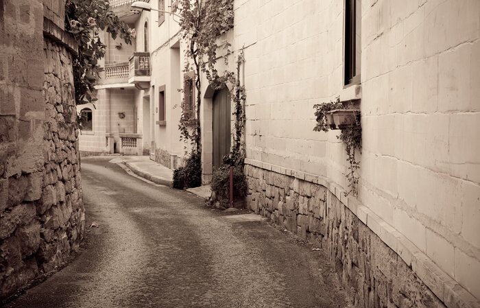 Sticker Retro Stadt am Meer