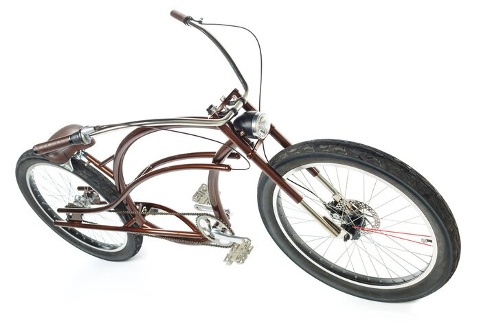 Sticker Retro Stil Fahrrad auf einem weißen isoliert