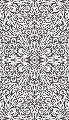 Sticker Rich dekoriert kalligraphischen umrissenen Strich monochrome nahtlose