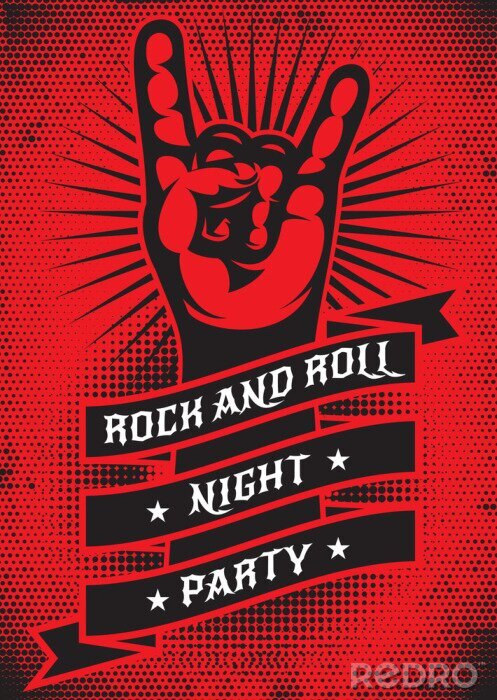 Sticker Rock n Roll Nacht Party