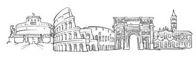 Rom Italien Panorama Skizze