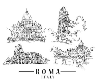 Sticker Roma sketch