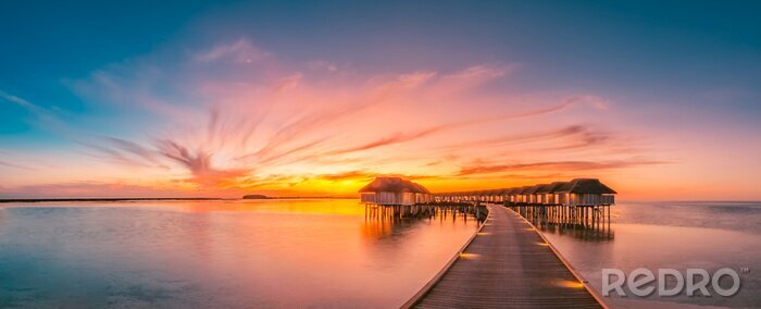 Sticker Rosa Himmel auf den Malediven