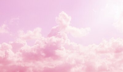Sticker Rosa Himmel mit Wolken