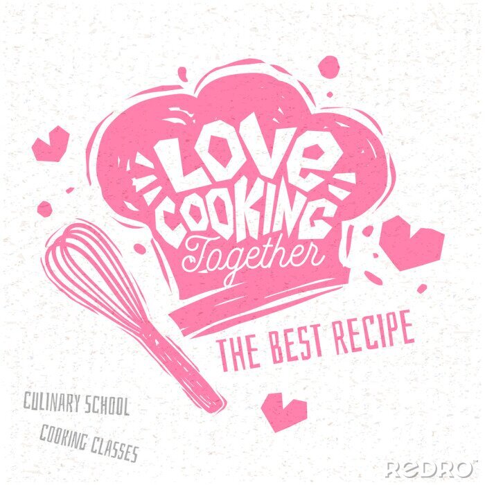 Sticker Rosa kulinarisches Design