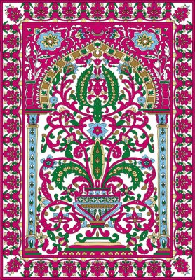 Rosa orientalisches Mosaik