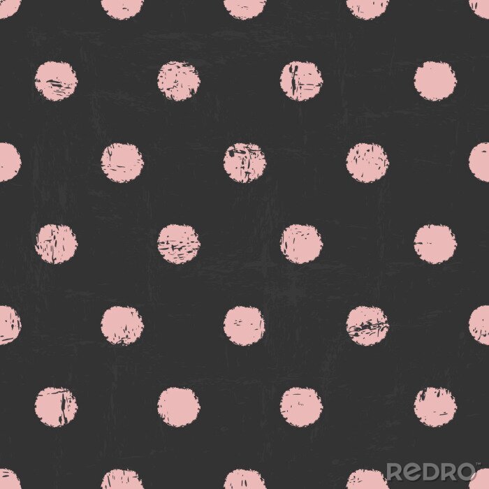 Sticker Rosa Punkte auf grauem Hintergrund