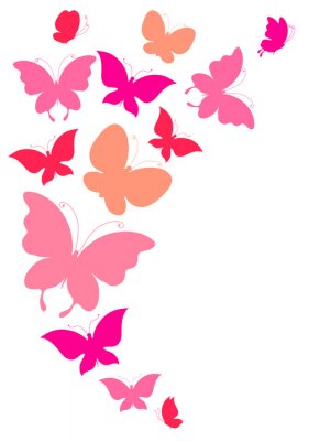 Rosa Schmetterlinge