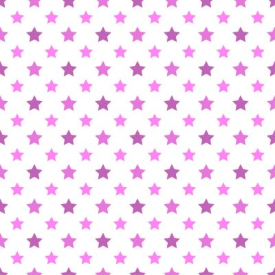 Sticker Rosa und violette Sterne auf weißem Hintergrund