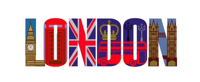 Sticker Rote Inschrift London