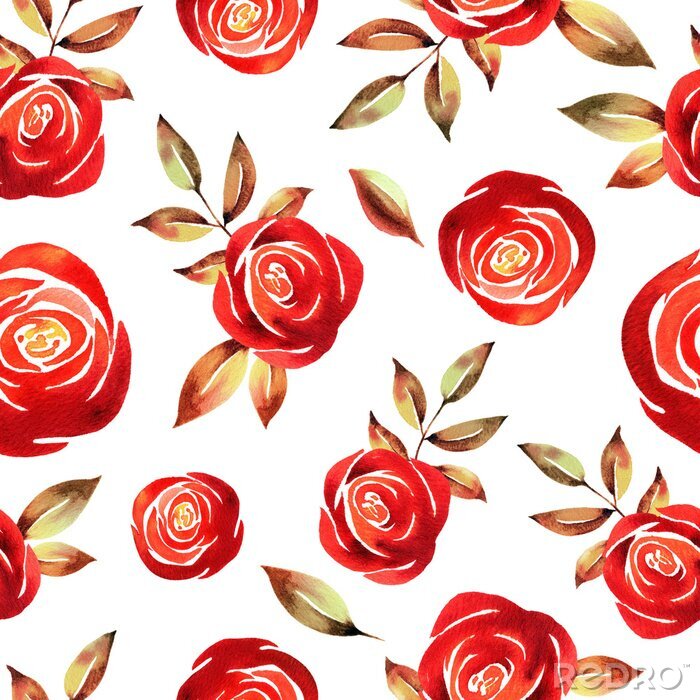 Sticker Rote romantische Rosen